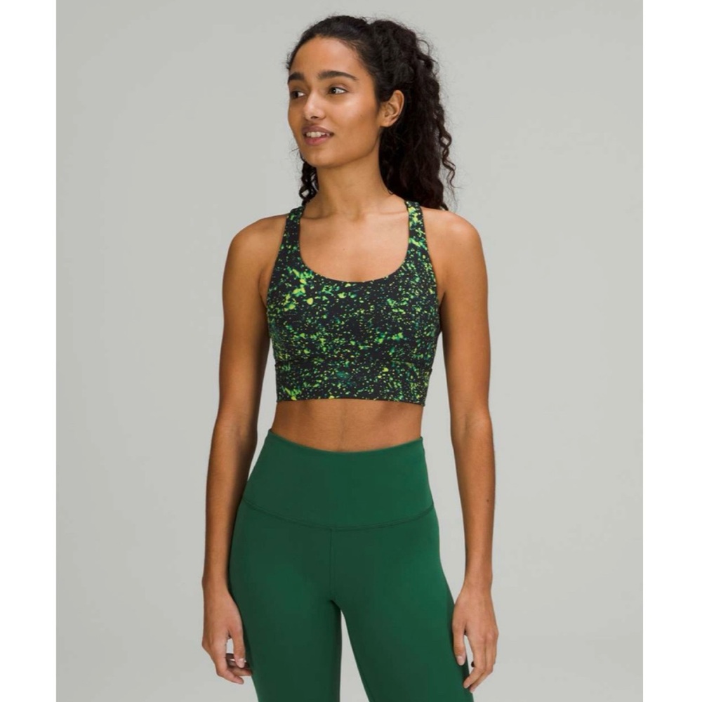 Lululemon Energy Longline Bra Medium Support, B-D Cups Sparks Fly Multi Size 6 - Picture 3 of 14